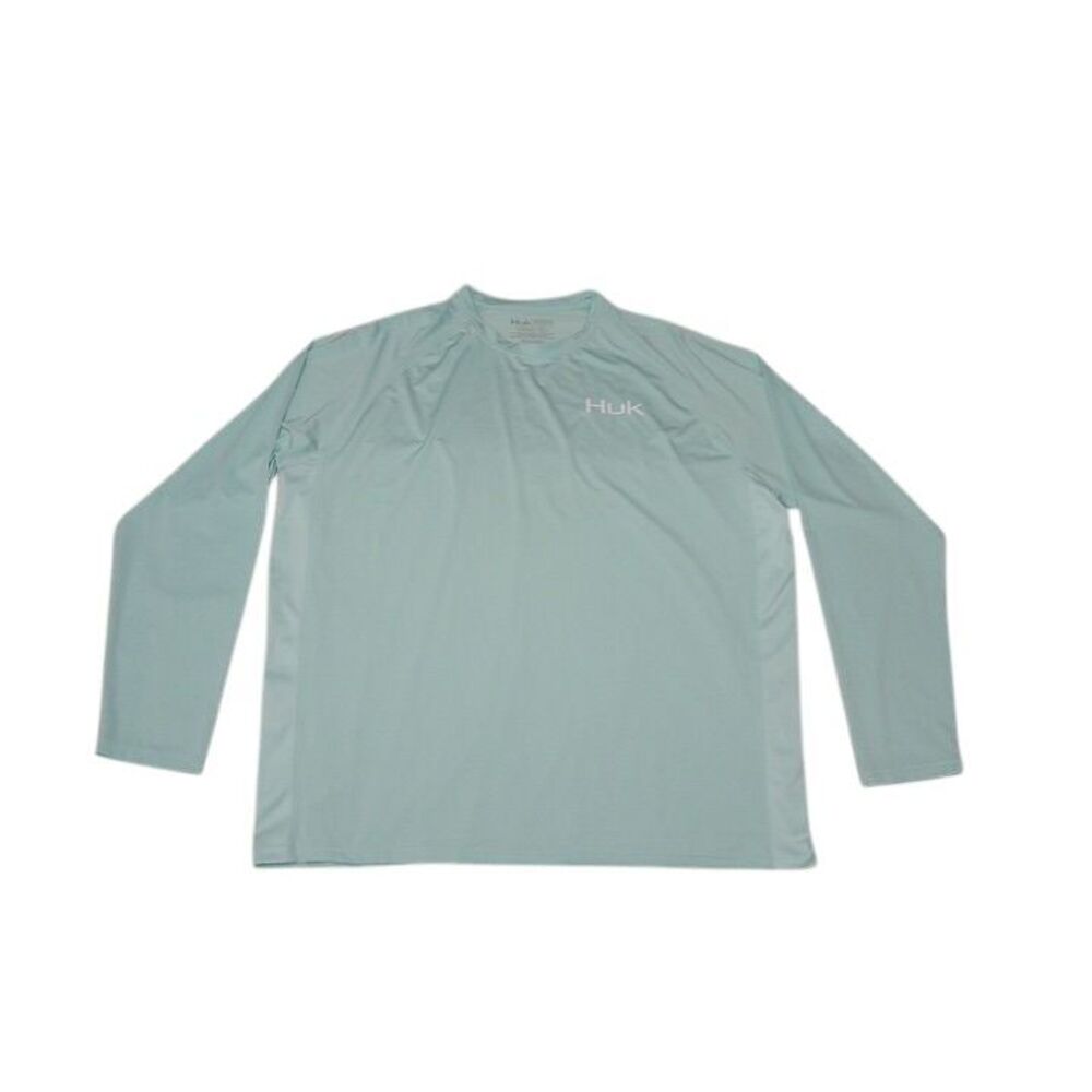 Huk Performance Men's XL Shirt Blue‎ Long Sleeve Polyester Spandex